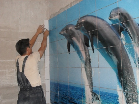 Панно из плитки для ванной комнаты