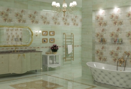 Панно из керамогранита для ванных комнат