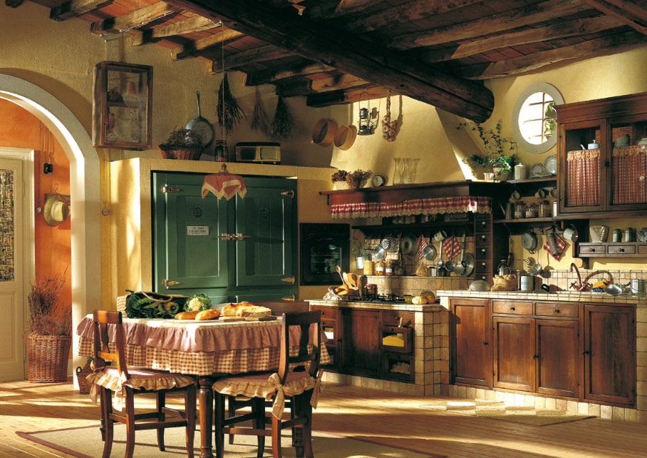 Дизайн кухни в деревенском стиле