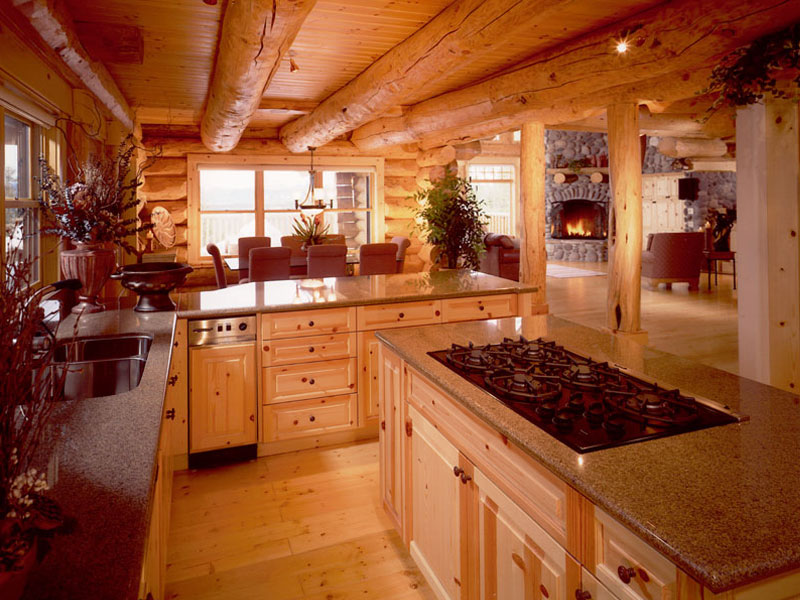 Общий стиль и интерьер кухни в деревянном доме под собственные требования