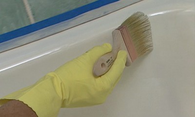 Подготовка ванны к покраске, процесс окрашивания ванны эмалью