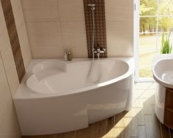 Ассиметрична угловая ванна: решаем проблему маленьких помещений
