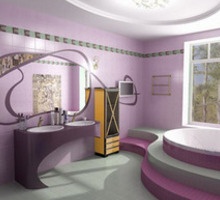 Сиреневая ванная комната: стили и аксессуары