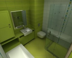 Зеленая ванная комната: свежесть и позитив обеспечены!