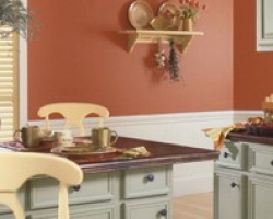 Декоративная окраска кухонных стен: интересные способы, тонкости процесса