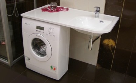 Установка стиральной машины в ванной комнате своими руками