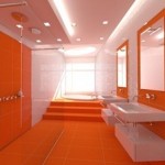 Оранжевая ванная: символ лета в вашем доме